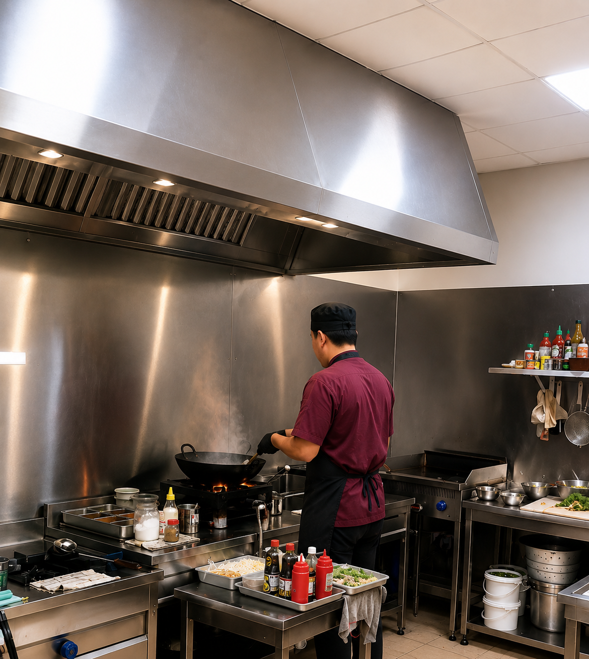 Inside the Mamma Roti kitchen in Ghubrah, Muscat