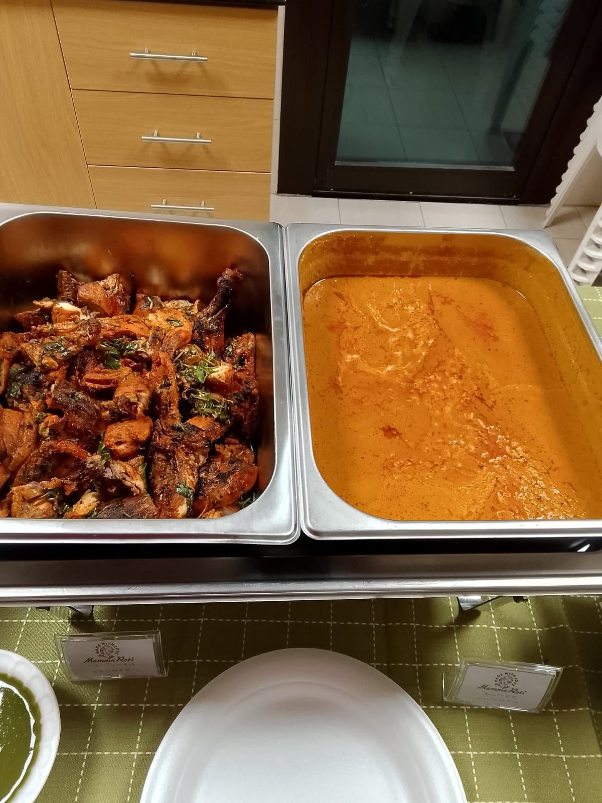 Mamma Roti catering — Today's catering menu board